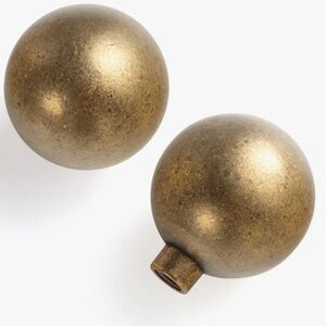 Round Brass Cabinet Drawer Pull Knobs Set 6